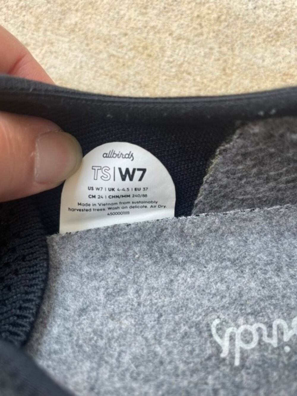 Allbirds Tree Skippers Women’s Casual Sneakers Black With White Soles Size 7 - Picture 5 of 5